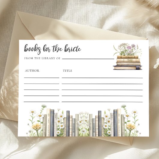 ブックス・フォー・ザ・ブライドブライダルシャワー エンクロージャーカード