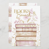 ブックス&ブランチのストーリーブックブライダルシャワーへの招待 招待状 (正面/裏面)