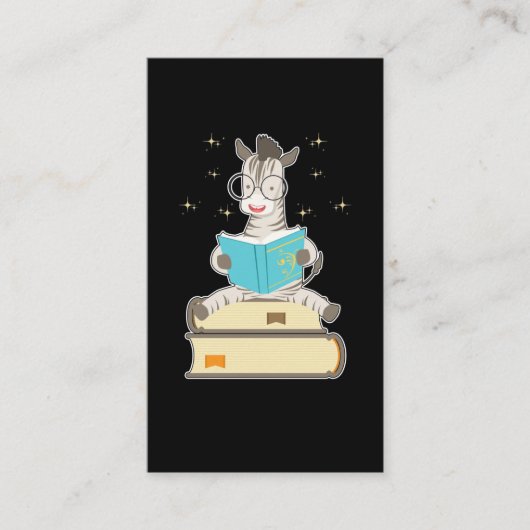 ブックズ・テ読ィー・コーヒー・ブックウォーム・マジカル・ゼブラ 名刺 (正面)