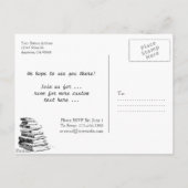 ブックセール編集可能マーケティングプロモーションはがき インビテーションポストカード (裏面)