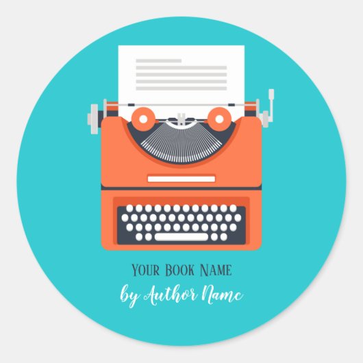ブックタイプライター作家 ラウンドシール (正面)