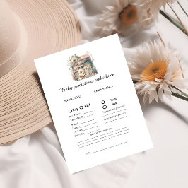 ブックチャプターベビー予測赤ちゃんシャワーゲームカード アドバイスカード