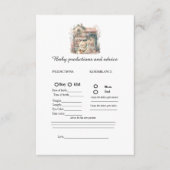 ブックチャプターベビー予測赤ちゃんシャワーゲームカード アドバイスカード (正面)