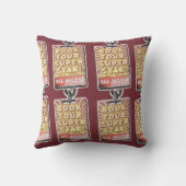 ブックツアースーパースターおもしろい作家デザイン クッション (裏面)