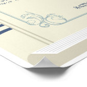 ブックテーブル結婚シーティングのライブラリークリーム10テーブル ポスター (角)