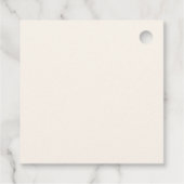 ブックテーマのブライズシャワー - 水彩フラワーリング フェイバータグ (裏面)