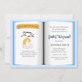 ブックテーマのベビーシャワー招待状（男の子） 招待状 (正面)