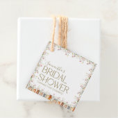 ブックテーマの花のウェディングシャワーお礼 フェイバータグ (インサイチュ)