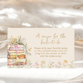 ブックテーマブライダルシャワーレシピfor the Bride エンクロージャーカード