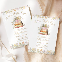 ブックテーマブライダルシャワー招待