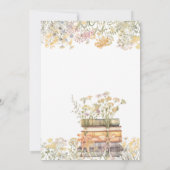 ブックテーマブライダルシャワー招待 招待状 (裏面)