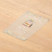 ブックテーマブライダルシャワー アクリル招待状 (レイダウン)