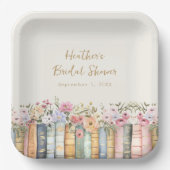 ブックテーマブライダル紙プレート ペーパープレート (正面)