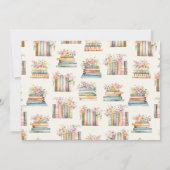 ブックテーマベビーアドバイスカード 招待状 (裏面)