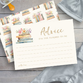 ブックテーマベビーアドバイスカード 招待状