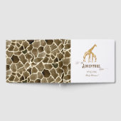 ブックテーマベビーシャワーサファリアドベンチャーギラフェス ゲストブック (全面)