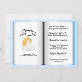ブックテーマベビーシャワー招待状(男の子) 招待状 (正面)
