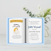 ブックテーマベビーシャワー招待状(男の子) 招待状 (スタンド正面)