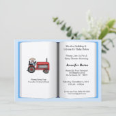 ブックテーマベビーシャワー招待状（男の子） 招待状 (スタンド正面)