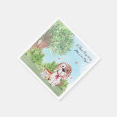 ブックテーマベビーシャワー スタンダードカクテルナプキン (角)