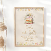 ブックテーマボホブライダルシャワーカードとギフト ポスター