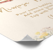 ブックテーマワイルドフラワーズブライダルシャワーミモザバー ポスター (角)