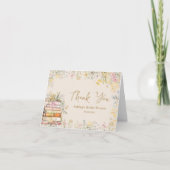 ブックテーマワイルドフラワーブライダルシャワーサンキューカード サンキューカード (正面)