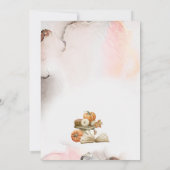 ブックテーマ秋ベビーシャワー招待状カボチャ 招待状 (裏面)