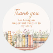 ブックテーマ サンクス クラシック ラウンドステッカー ラウンドシール (正面)