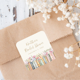 ブックテーマ ブライダルシャワーステッカー スクエアシール