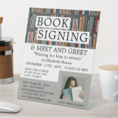 ブックディスプレイ、ライターのブックサイン広告ング 台座サイン (インサイチュ)