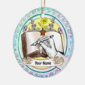 ブックハンドの花 セラミックオーナメント (左)