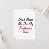 ブックバインダの音声を使用しない カード (正面/裏面インサイチュ)