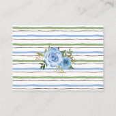 ブックバブルを持って来る青い赤ちゃんシャワー挿入 プレイスカード (裏面)