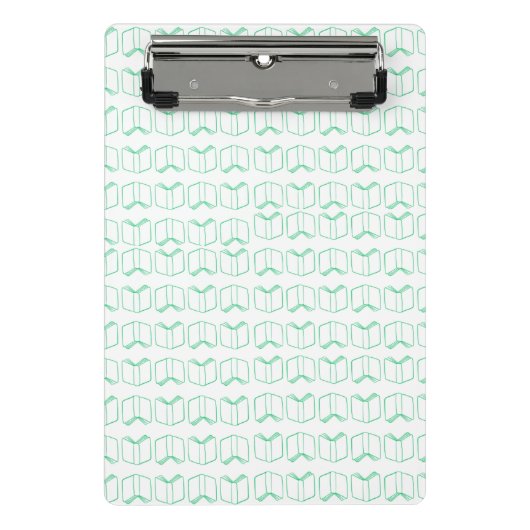 ブックパターン2ポケットフォルダー ミニクリップボード (正面)