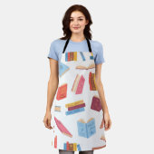 ブックパターン エプロン (着用した状態)