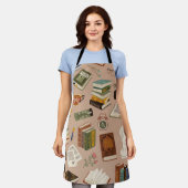 ブックパターン エプロン (着用した状態)