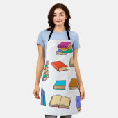 ブックパターン エプロン (着用した状態)