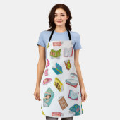 ブックパターン エプロン (着用した状態)