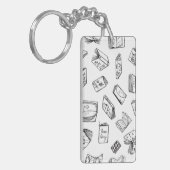 ブックパターン キーホルダー (正面左)