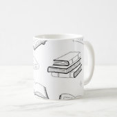 ブックパターン コーヒーマグカップ (正面右)