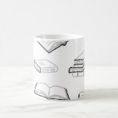 ブックパターン コーヒーマグカップ (中央)