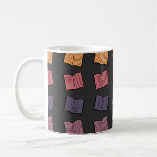 ブックパターン コーヒーマグカップ (左)