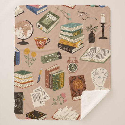 ブックパターン シェルパブランケット (正面)