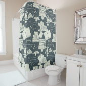 ブックパターン シャワーカーテン (インサイチュ)