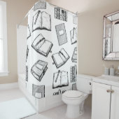 ブックパターン シャワーカーテン (インサイチュ)