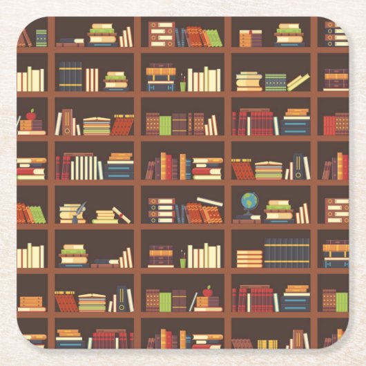 ブックパターン スクエアペーパーコースター (正面)