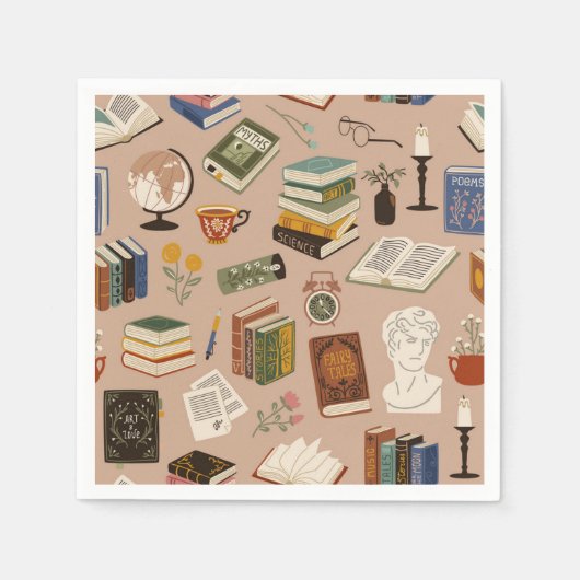 ブックパターン スタンダードカクテルナプキン (正面)