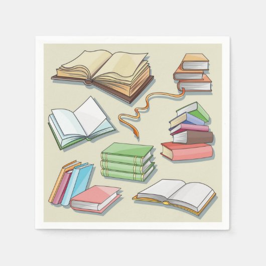 ブックパターン スタンダードカクテルナプキン (正面)