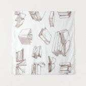 ブックパターン タペストリー (正面(横))